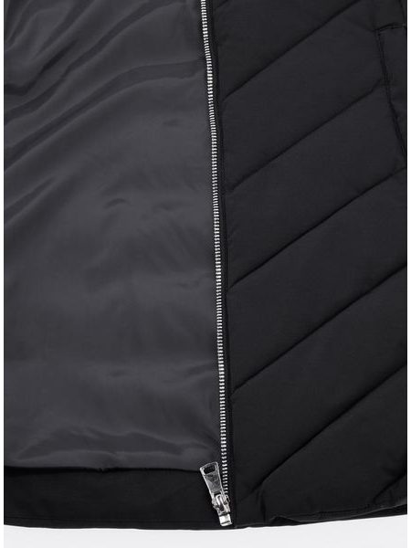 Dámská prošívaná bunda s kapucí černá