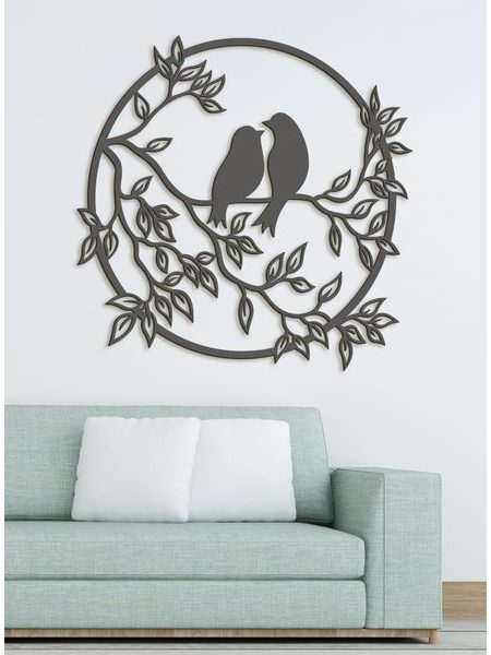 Drevený obraz štebot vtákov