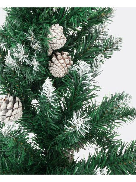 Umelý vianočný stromček Smrek Rysy - Zasnežený so šiškami