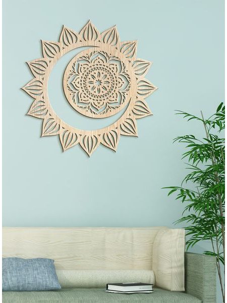 Drevená mandala MOON