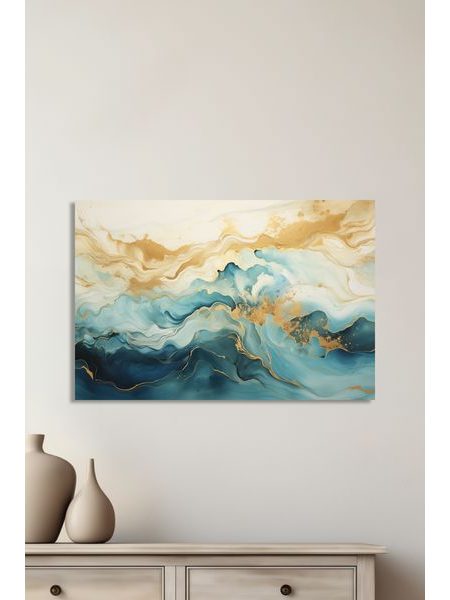 Maľba akvarel zlatá