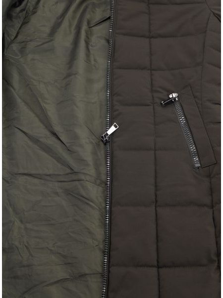 Dámska prešívaná bunda tmavozelená