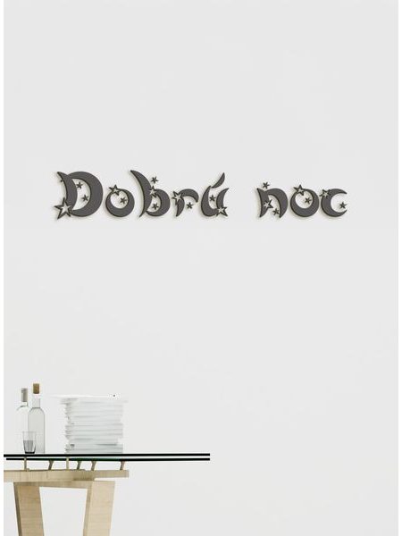 Drevený nápis "Dobrú noc"
