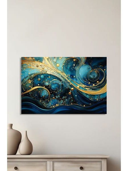 Obraz na stenu modrá maľba