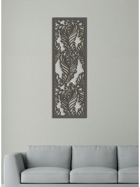 Luxusná drevená mandala Pávie perá