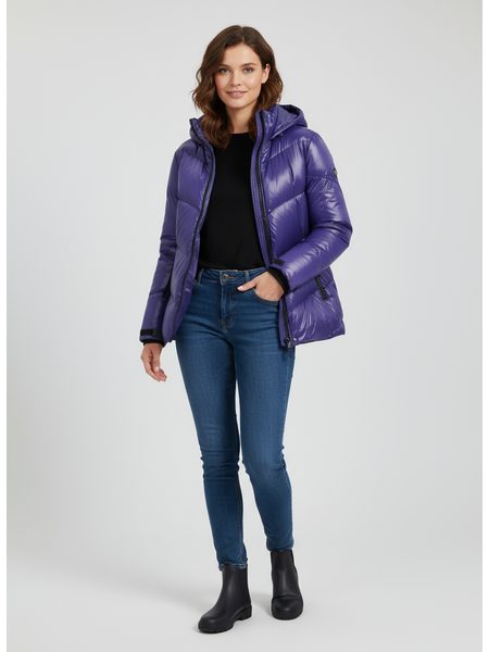 Dámska prešívaná bunda fialová
