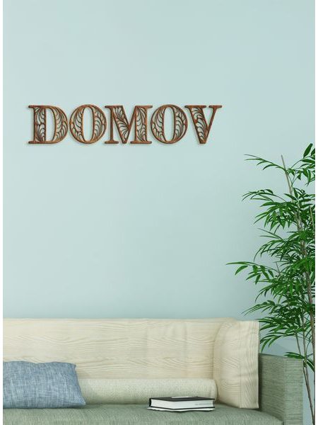 Drevený nápis "DOMOV"