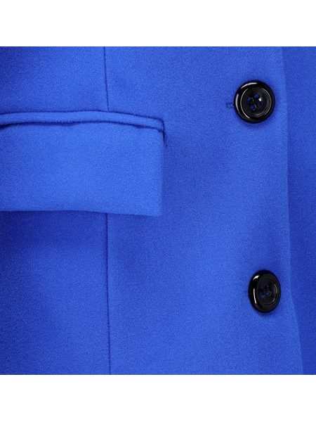 Dámsky kabát klasického strihu modrý