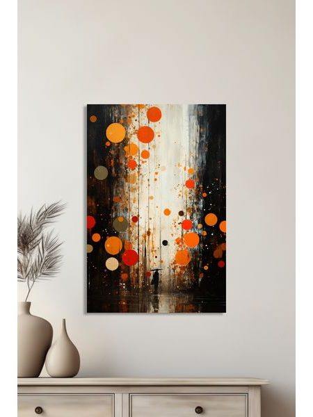 Obraz na stenu abstrakt v oranžových tónoch