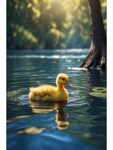 Obraz na stenu kačička vo vode