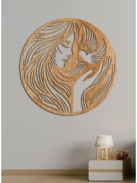 Drevený obraz ženská nežnosť