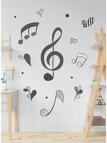 Husľový kľúč s notami