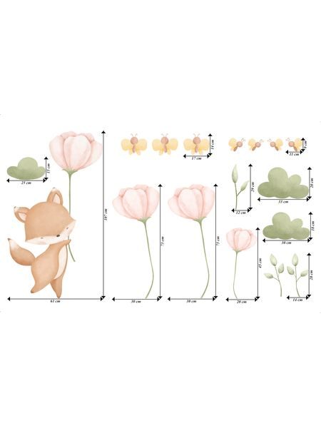 Liška v květinové zahradě