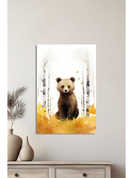 Obraz na stenu medveď akvarel
