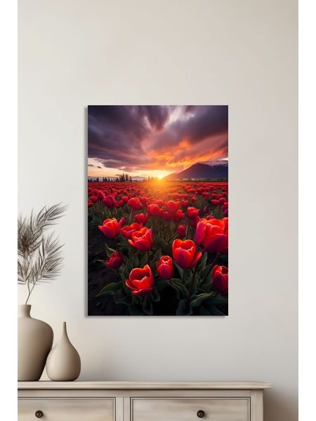 Obraz na stenu červené tulipány