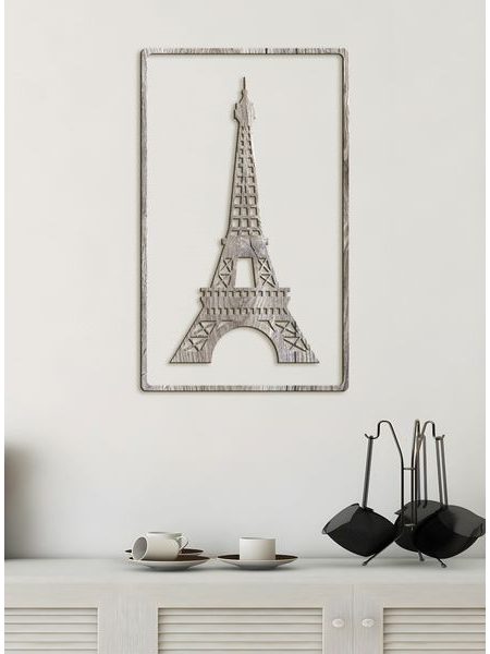 Dřevěný obrázek Eiffelovy věže