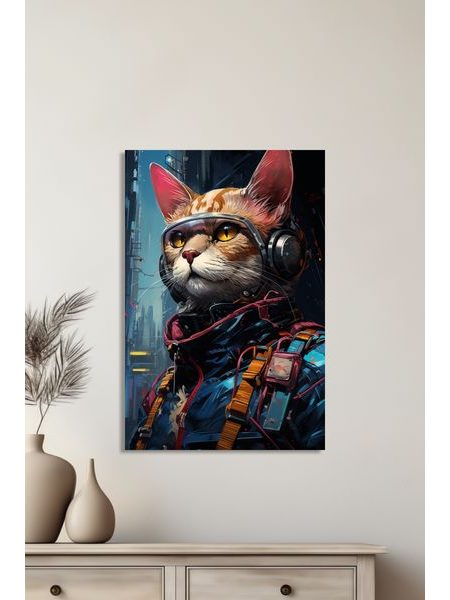 Obraz na stenu mačka v kozme AI