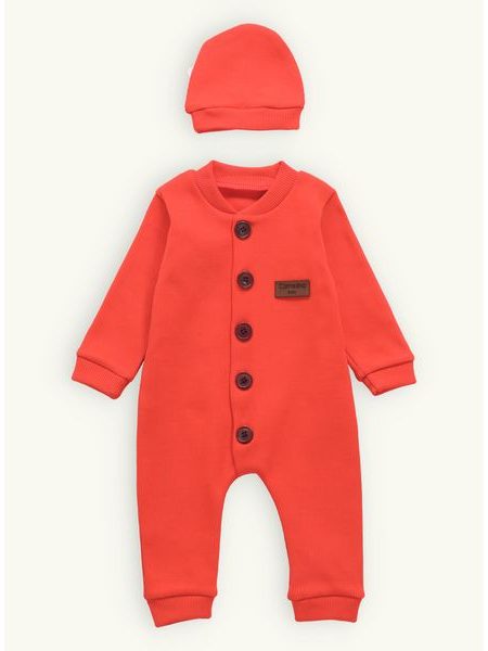 Detské rebrované body s čiapkou oranžové