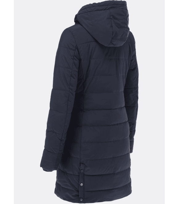 Dámska zimná bunda s plyšovou podšívkou tmavomodrá