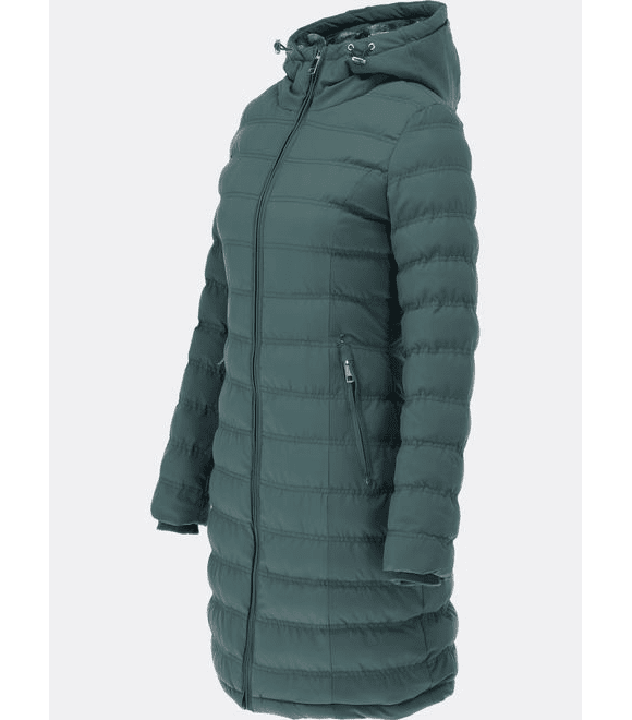 Tmavozelená prešívaná zimná bunda
