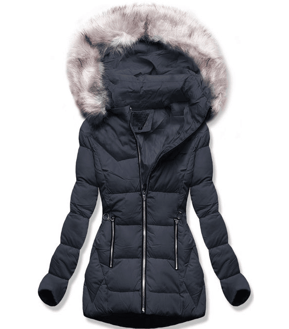 Dámska zimná bunda tmavomodrá - Zimné bundy - MODOVO