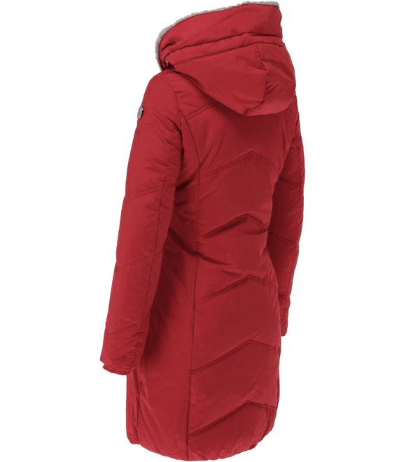 Dámská zimní prošívaná bunda červená