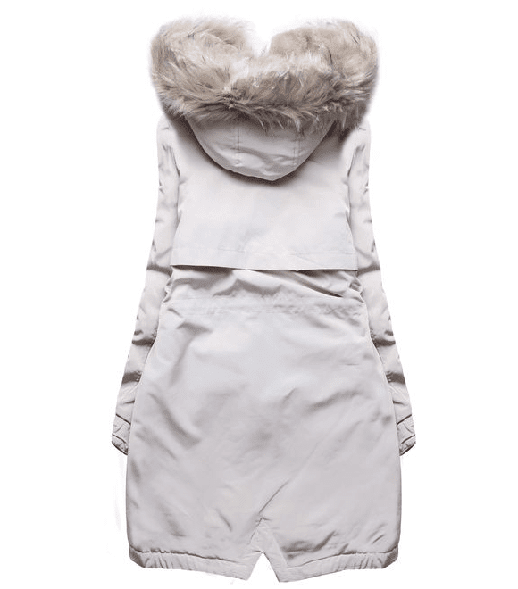 Zateplená dámská zimní bunda béžová