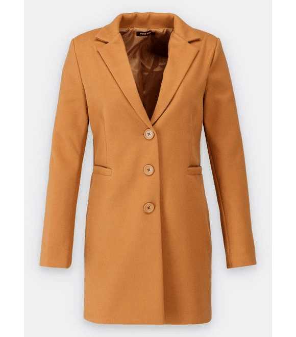 Klasický dámský kabát světle hnědý