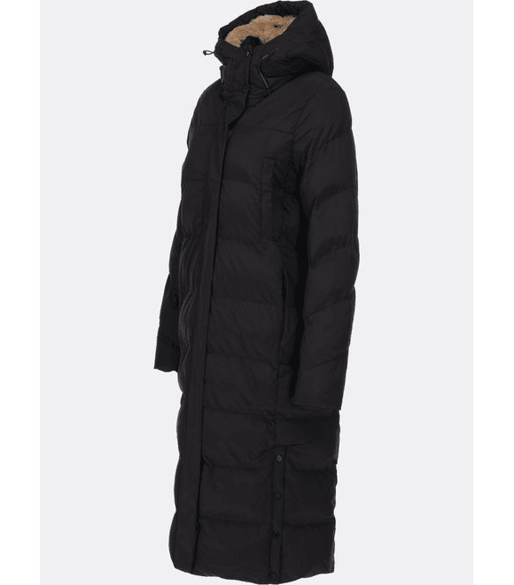 Dlhá dámska zimná bunda čierna