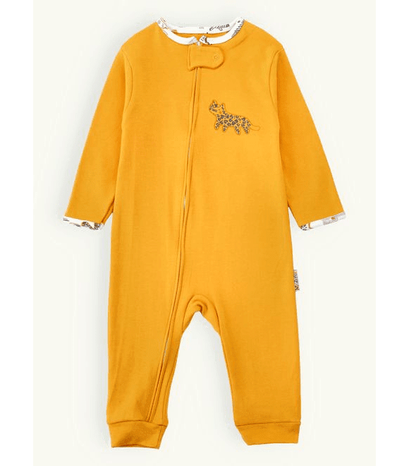 Dojčenské pyžamo ZOO žlté