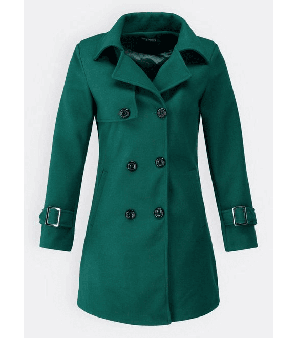 Krátký dámský kabát zelený