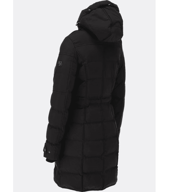 Dámská zimní bunda s kožešinou černá