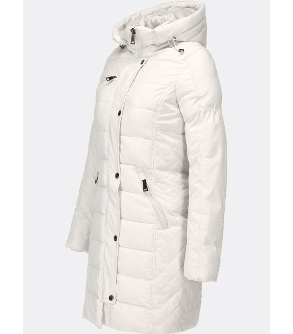Dámská prošívaná zimní bunda bílá