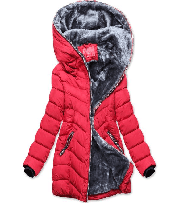 Dámská zimní červená bunda