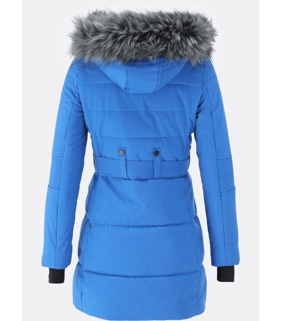 Dámská prošívaná zimní bunda modrá