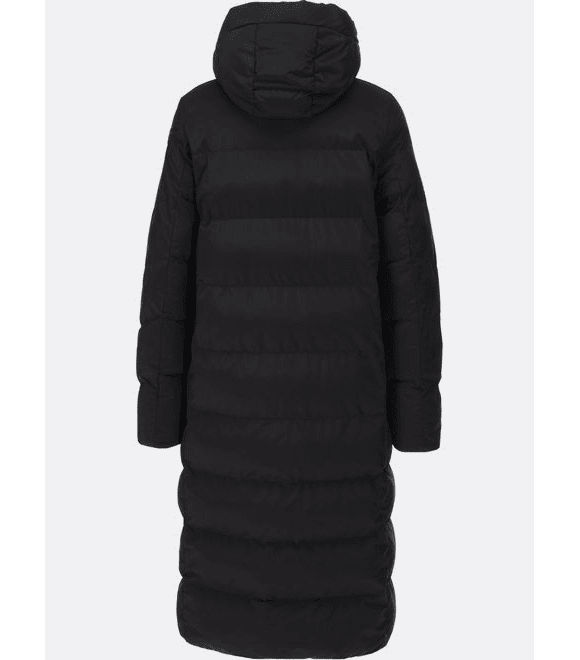 Dlouhá dámská zimní bunda černá