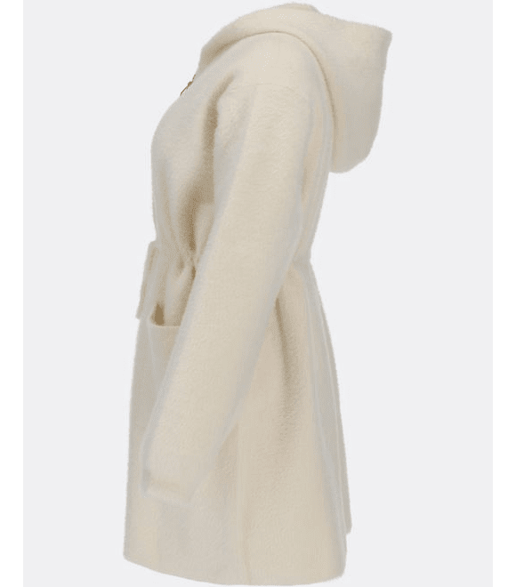 Dámsky hrejivý kabát biely