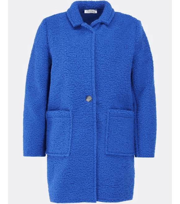 Dámsky krátky kabát modrý