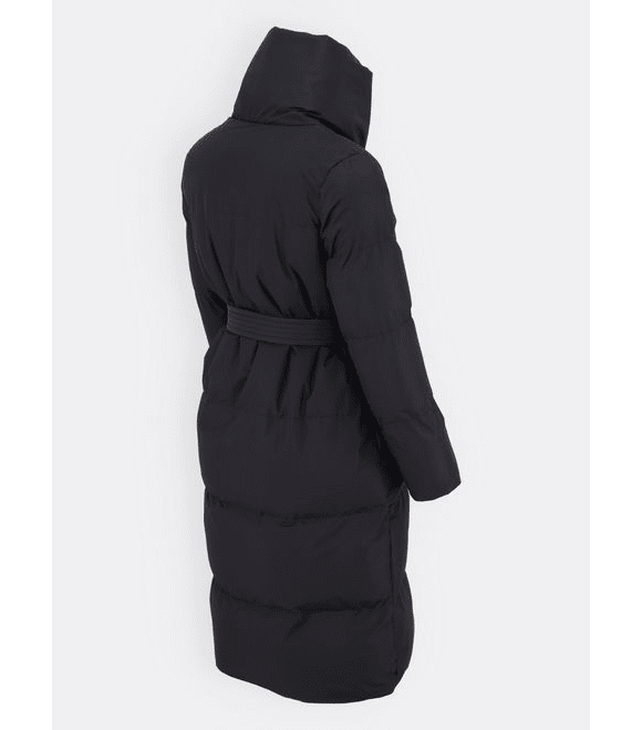 Dámská zimní bunda s páskem černá