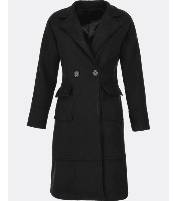 Dámsky kabát na prechodné obdobie čierny