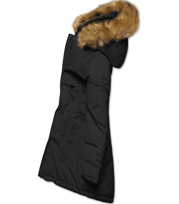 Dámska zimná obojstranná bunda čierna