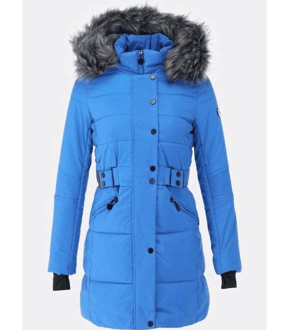 Dámska prešívaná zimná bunda modrá