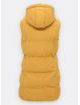 Dámska prešívaná vesta s kapucňou žltá