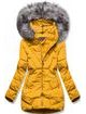 Zimná bunda s kapucňou žltá