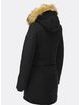 Dámska zimná bunda s kožušinovou podšívkou čierna
