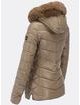 Dámska zimná bunda s kožušinou béžová