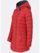 Dámska prešívaná zimná bunda červená