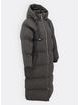 Dámska dlhá  zimná bunda s kapucňou tmavozelená
