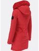 Dámská zimní bunda s kožešinou červená
