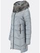 Dámská prošívaná zimní bunda lesklá šedá